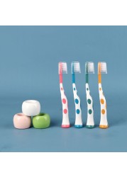 4pcs/set Cartoon Deer Pattern Baby Toothbrush Non-Slip Cute Baby Teeth Care Kids Toothbrush Set Baby Care