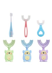 Baby Toothbrush Children Dental Oral Care Cleaning Brush Soft Food Grade Silicone Teething Baby Toothbrush Newborn Items 2-12Y