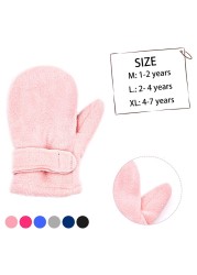 Baby Boy Winter Mittens Lined With Fleece Easy On Toddler Boy Girls Gloves Thick Warm Outdoor Hand Warmers