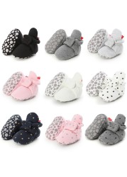 Newborn Baby Socks Shoes Boy Girl Star Toddler First Walkers Socks Cotton Comfort Soft Anti-slip Warm Crib Infant Shoes