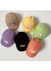 New Summer Candy Color Baby Baseball Hats Oh.Hello Print Kids Boys Girls Outdoor Sun Hats Cotton Autumn Peaked