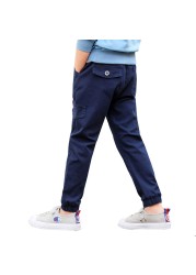 Boys Pants 2022 Autumn Cotton Long Kids 3 5 10 14 Years Children Pants New Style High Quality Pantalones Causal Cargo Pants