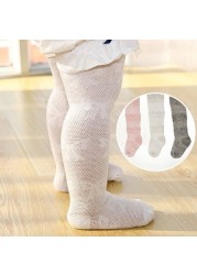 Summer Spring Baby Mesh Baby Pantyhose Baby Girls Princess Pantyhose Cute Bow Baby Socks Soft White Cotton Socks