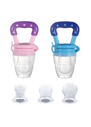 2 in 1 Baby Nibbler Pacifiers Feeder Cartoon Kids Fruit Food Feeding Nipples Safe Feeding Supplies Nipple Nipple