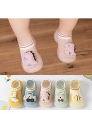 Newborn Baby Socks Shoes Boy Girl Dinosaur Baby First Walkers BeBe Cotton Comfort Soft Anti-Slip Prewalker Crib Infant Shoes