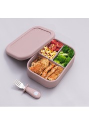 Baby Silicone Bowl Lunch Box Lunch Box With Lid Leakproof Soft Silicone Fresh Keeping Food Grade Silicone Material