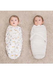 Baby Sleeping Bag, Newborn Baby Sleeping Bags Cocoon Drawstring Shell 100% Cotton 0-3 Months Ages Baby Sleeping Bag Wrapped With Blanket