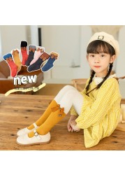 Baby Girl Tights Baby Bow Stockings Toddler Spring Autumn Cotton Pantyhose Children Kids Clothes