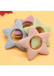 Creative Cute and Fun Five-pointed Star Baby Teether Comfortable Soft and Safe Silicone Teether Exercises Baby Grasping Ability