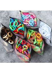 50/100pcs Colorful Girl Hairband Children Headband Small Elastic Hair Bands Scrunchy Baby Rubber Band Nylon Hair Accessories Toddler