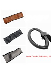 1PC PU Leather Handle Cover For Stokke Xplory V6 Stroller Stroller Bumper Protective Cases Armrest Covers Baby Stroller Accessories