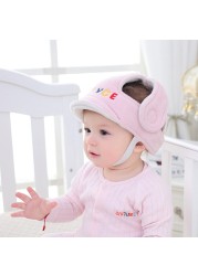 Baby Safety Helmet Head Protection Hats Cotton Toddler Infant Adjustable Anti-Fall Hats Children Walking Crawling Crash Hat