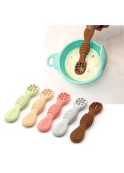 Baby Led Weaning Spoon Silicone Feeding Learning Scoop Training Tools Newborn Tableware