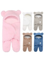 Soft Newborn Baby Wrap Blankets Baby Sleeping Bag Envelope for Newborns Sleeping Bag 100% Cotton Thicken Cocoon for 0-6 Months Baby