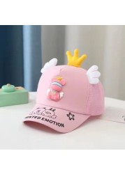 2022 New Baseball Cap for Boys and Girls Summer Fashion Kids Visors Cap Baby Casual Snapback Hat Hip Hop Hats 2-5 Years Old