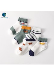 5pairs/lot Newborn Short Baby Boy Socks Spring Summer Thin Mesh Baby Socks for Girls Cotton Socks for Children Kids Miaoyoutong