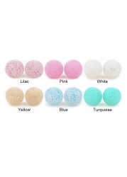 Chenkai 100pcs 15mm Silicone Beads Round Shape Beads BPA Free Teething Infant Chew Doll Pendant Pacifier Toy Accessories