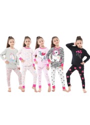 Girls Unicorn Pajamas Kids Sleepwear Dinosaur Pajamas Kids Rocket 1-8 Years New Set 2020