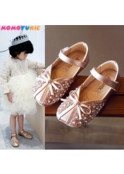 New Children Princess Shoes Baby Girls Flat Bling Leather Sandals Fashion Soft Sequins Kids Dance Party Shoes Sparkly