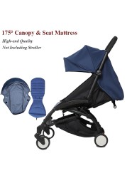 175 Degree Stroller Accessories Hood and Mattress Set for Babyzen Yoyo Canopy Cover Seat Cushion Fit Yuya Stroller Sunshade Original Fabric