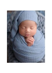 Newborn Photography Hats and Wrap Set Professional Posing Newborn Photography Prop Outfits for Baby Photo Shoot Props Accessories