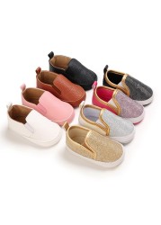 New Baby Boy Girl Shoes Newborn Girl Shoes Soft Sole PU Leather Casual Toddler Shoes 0-18 Months First Walkers Moccasins