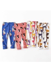 Newborn Baby Leggings Cartoon Animal Pattern Leggings 100% Cotton Soft Boys Girls Autumn Winter Set