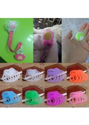 5pcs Multicolor Silicone Baby Dummy Pacifier Holder Clip Adapter for MAM Rings