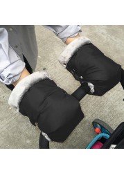 2pcs Winter Warm Stroller Gloves Waterproof Gloves Stroller Accessory Stroller Mitten Winter Warm Pram Gloves Hand Muff Mitten Baby