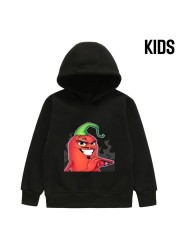 Children Hoodie Merch EdisonPts Pepper Autumn Winter Kid Long Sleeve Thick Hooded Sweatshirts Edison Pts Family Clothes