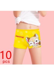 10 pieces/lot Design Children Girls Cotton Soft Lovely Panties Cartoon Baby Underwear for Girls Kids Boxer Panties Breathable