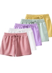 Children Short Pants Sport Fashion Kids Clothes Cotton Beachwear Girl Shorts Fashion Elastic Waist Summer Trunks for 2-10 Years