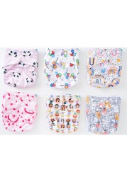 Happyflute New Hot Sale OS Pocket Diaper Plain and Print Washable and Reusable Adjustable Baby Diaper Cover