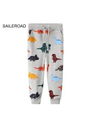 Sailroad 2-7 years 2022 New Spring Dinosaurs pants for boy kids boys pants pants casual sweatertrousers warm sports pants