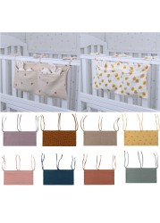 1pc Baby Bed Storage Bag Baby Crib Organizer Hanging Bag for Baby Multipurpose Crib Newborn Hanging Diaper Toy Tissue