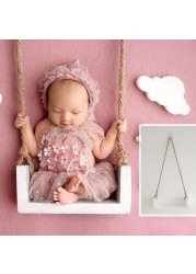 Newborn Photography Props Photo Swing Seats With Beautiful Flower Vine Baby Photo Studio Shoot Photo Studio Equipment