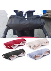 Winter Thick Warm Stroller Gloves Pushchair Muff Waterproof Stroller Accessory Mitten Mom Kid Buggy Claw Pram Hand Gloves