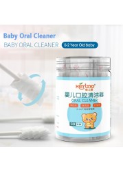 30pcs Disposable Baby Toothbrush Paper Applicator Handle Tongue Cleaner Gauze Cleaner Independent Package Tongue Brush Baby Care