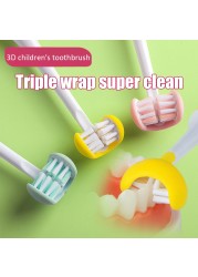 Baby Training Toothbrush Oral Care Baby Toothbrush Safety Triple Ribbon Brush Kindergarten Oral Health Care Products