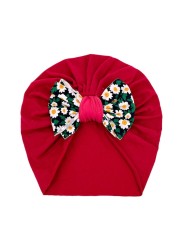 Baby Hat Bows Knot Hat Floral Bowknot Knit Newborn Bonnet Headwear