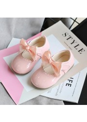 Girls Leather Shoes Princess Dress Single Shoes Kids 2021 Pu Autumn Toddler Sneakers Sandals Toddler Breathable Casual School