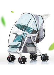 Universal Stroller Rain Cover Wind Transparent Dust Shield Pram Umbrella Raincoat Baby Car Seat Cover Stroller Accessories