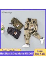 1-7 Years Boys Camouflage Print Pants Fashion Tracksuits With Elastic Belt Kids Fashion Spring-Autumn 2020 New Collection