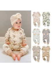 Yg 2022 Summer New Baby Tights Boy Baby Girl Clothes Baby Cotton Printed Jumpsuit 0-2 Years