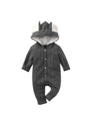 Bobora Baby Clothes Long Sleeve Newborn Baby Clothes Spring Baby Boys Girls Hooded Clothes Size 0-18M