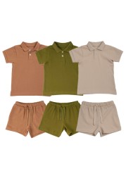 Fashion Toddler Boy Girl Clothes Set Summer Baby Girl Clothes Kids Sport Polo T-shirt + Shorts 2pcs Kids Clothes Suits