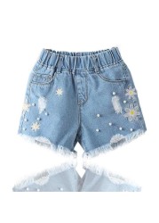 2022 Kids Baby Girl Summer Denim Clothes Shorts Shorts Jeans Children's Clothing Girl Casual Short Pants Infant Bottoms 3 -12Yer