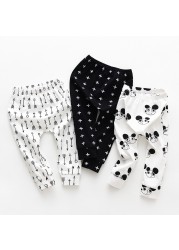 3pcs/lot Baby Pants Leggings Autumn White Black Baby Leggings Winter 100% Cotton Casual Girl Pants Baby Pants Boy Pants