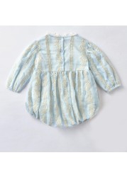 New Spring 2022 Princess Romper Baby Clothes Newborn Baby Clothes Embroidery Suits Baby Suits