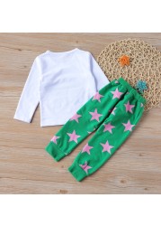 Girls Clothes Spring Long Sleeve Tracksuit Top Pants 2 Pieces Boy Set Kids Children Clothes for 5-6 Years